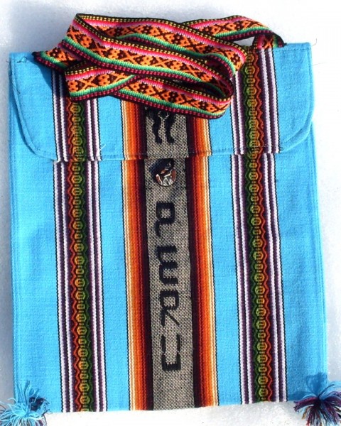 Umhängetasche Peru hellblau