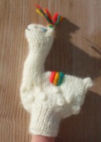 Fingerpuppe Lama weiß Fingerpuppe Lama weiß